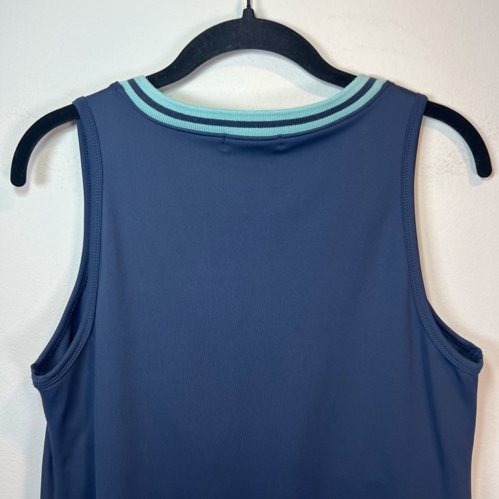Sincerely Jules Athletic Dress Navy Blue V-Neck Shelf Bra Sleeveless Golf Large - Picture 7 of 12